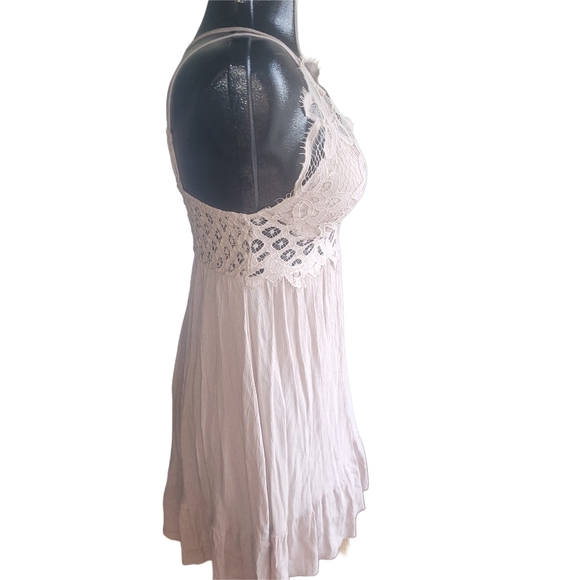 Justify Beige Lace Upper Spaghetti Strap Dress S - Picture 4 of 7